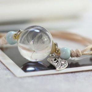 Dandelion Seed Adjustable Bracelet